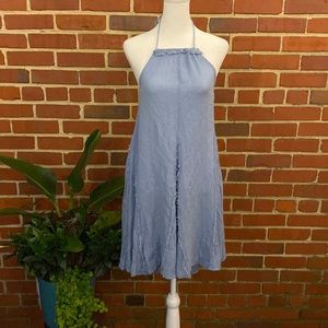 Vici Sky Blue Backless Dress